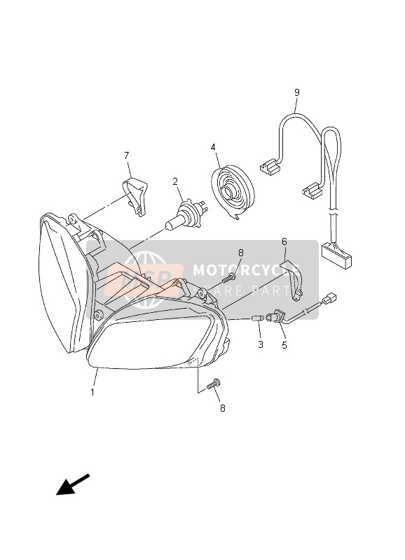 Yamaha YZF-R1 2003 SCHEINWERFER für ein 2003 Yamaha YZF-R1