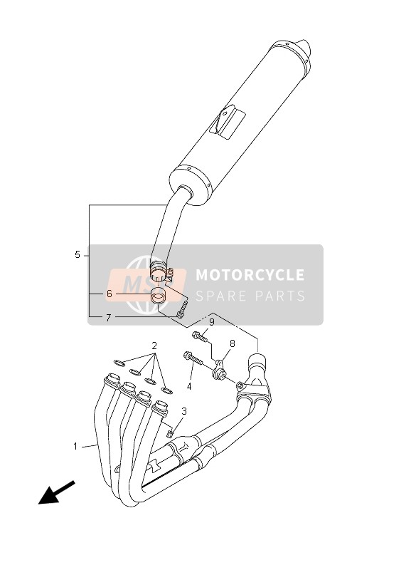 5SL214461000, Support,  Pot D'Echap, Yamaha, 0