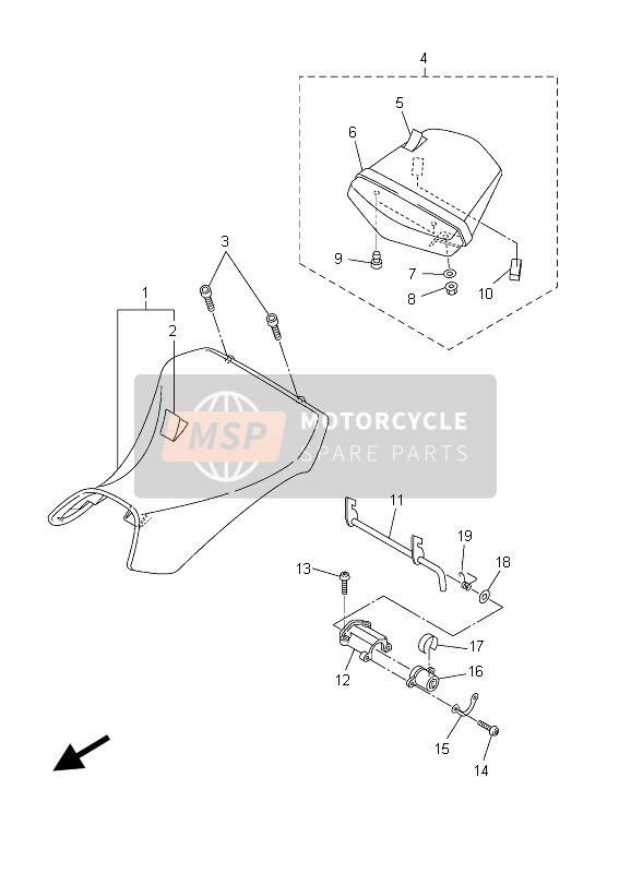 5SL247500100, Tandem Seat Assy, Yamaha, 0