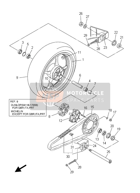 9Y5815511500, Chain, Yamaha, 1