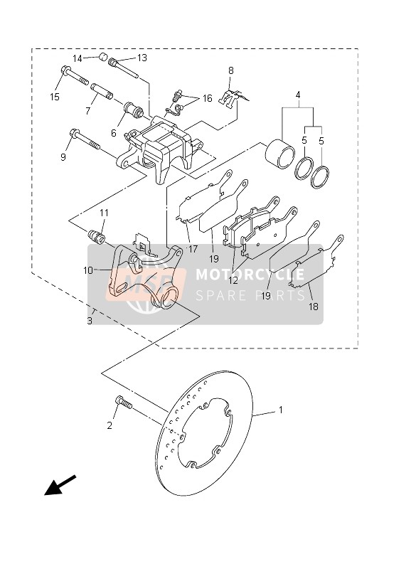 5SL259210000, Stutzkonsole, Yamaha, 2