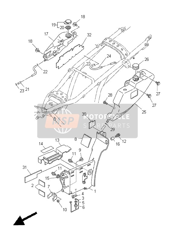 1D0F174T0100, Isolateur De Cache L, Yamaha, 0