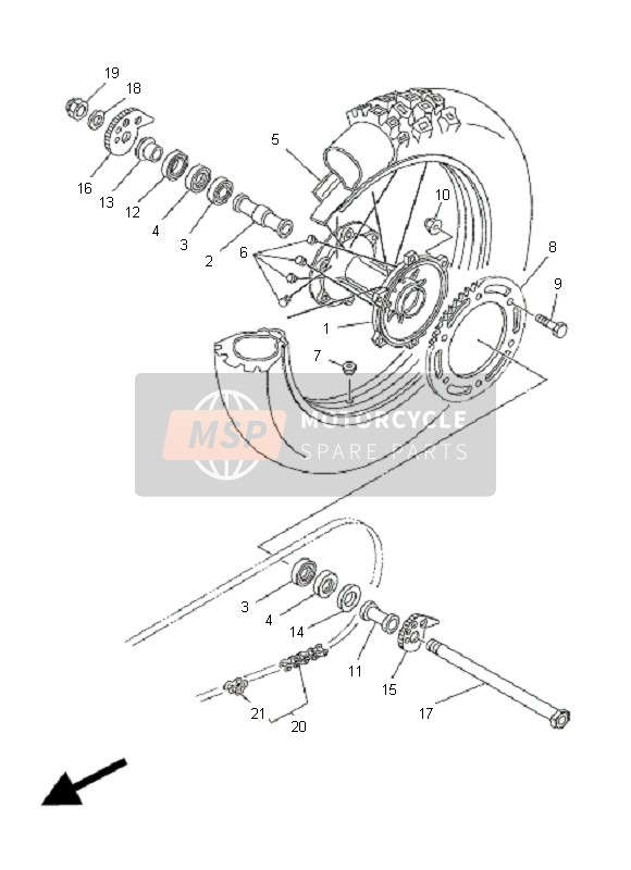 3BN253890000, Puller, Chain 2, Yamaha, 3