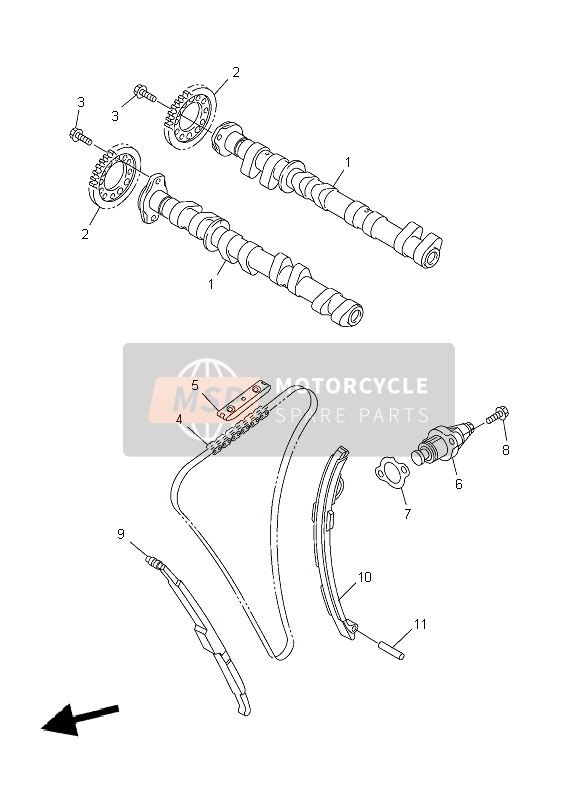 Yamaha FJR1300 2004 Arbre À Cames & Chaîne pour un 2004 Yamaha FJR1300