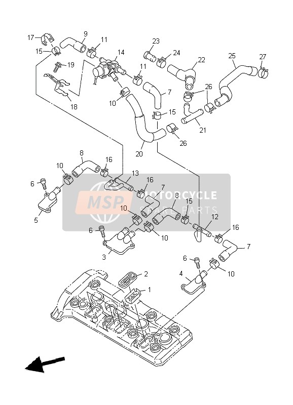 Yamaha FJR1300 2004 Système d'induction d'air pour un 2004 Yamaha FJR1300