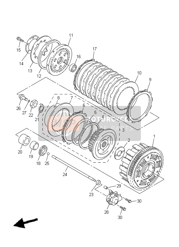 Yamaha FJR1300 2004 Embrague para un 2004 Yamaha FJR1300