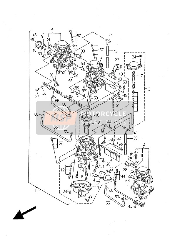 Yamaha FZS600 2000 Carburateur pour un 2000 Yamaha FZS600