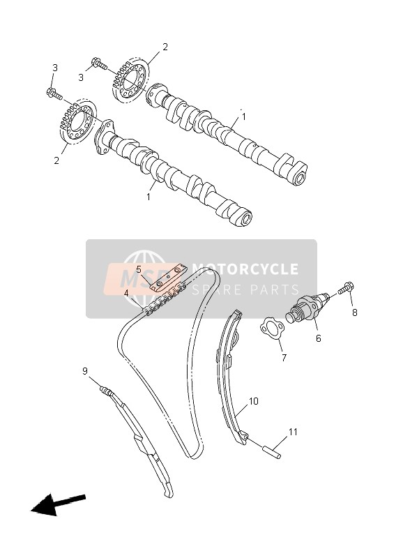 Yamaha FJR1300A 2004 Camshaft & Chain for a 2004 Yamaha FJR1300A