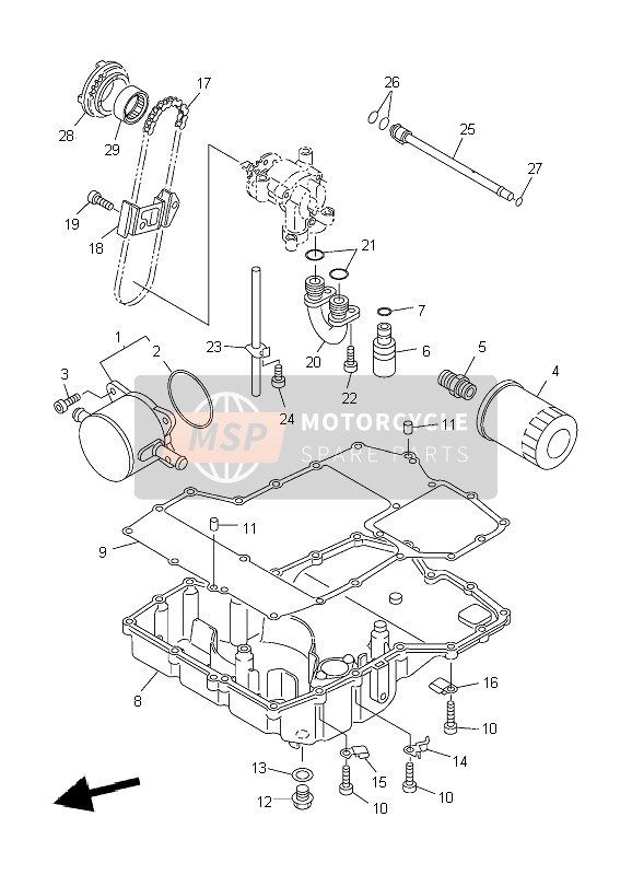 Yamaha FJR1300A 2004 Oil Cooler for a 2004 Yamaha FJR1300A