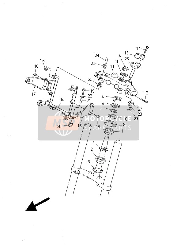 Yamaha XJ600N 2000 Steering for a 2000 Yamaha XJ600N