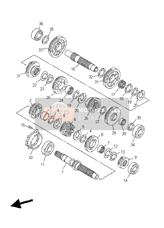 Yamaha FJR1300A 2004 Transmission for a 2004 Yamaha FJR1300A