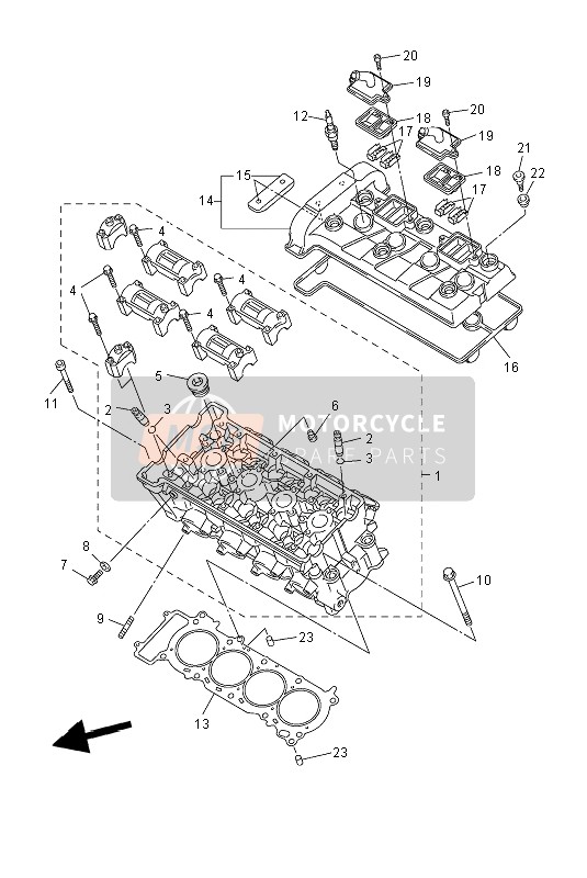 Yamaha FZ6-N 2004 Cilindro para un 2004 Yamaha FZ6-N