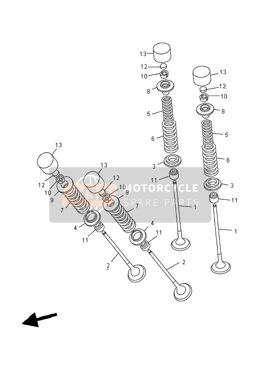 Yamaha FZ6-N 2004 Válvula para un 2004 Yamaha FZ6-N