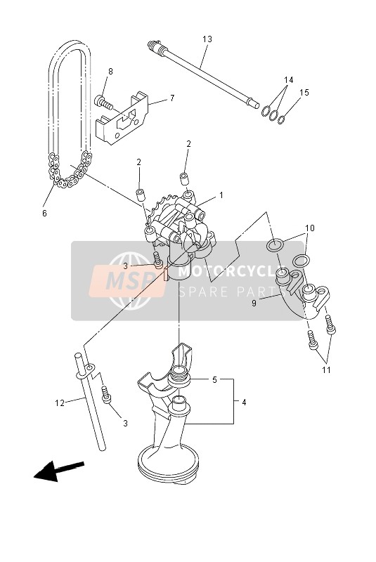 Yamaha FZ6-N 2004 La pompe à huile pour un 2004 Yamaha FZ6-N