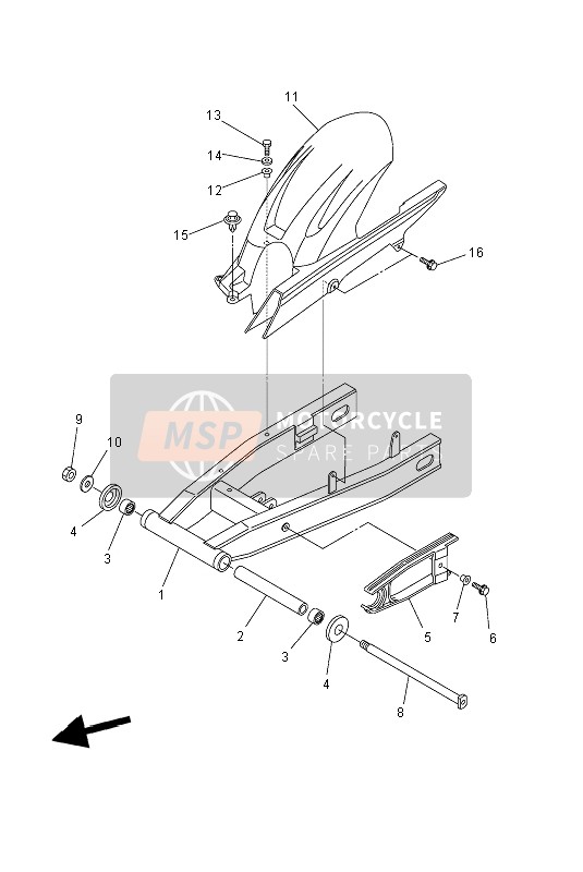 Yamaha FZ6-N 2004 Rear Arm for a 2004 Yamaha FZ6-N