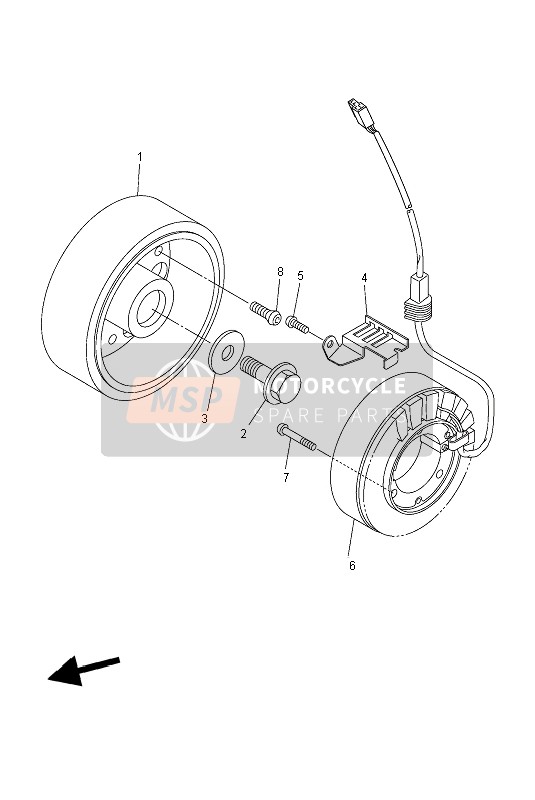 Yamaha FZ6-N 2004 Generatore per un 2004 Yamaha FZ6-N