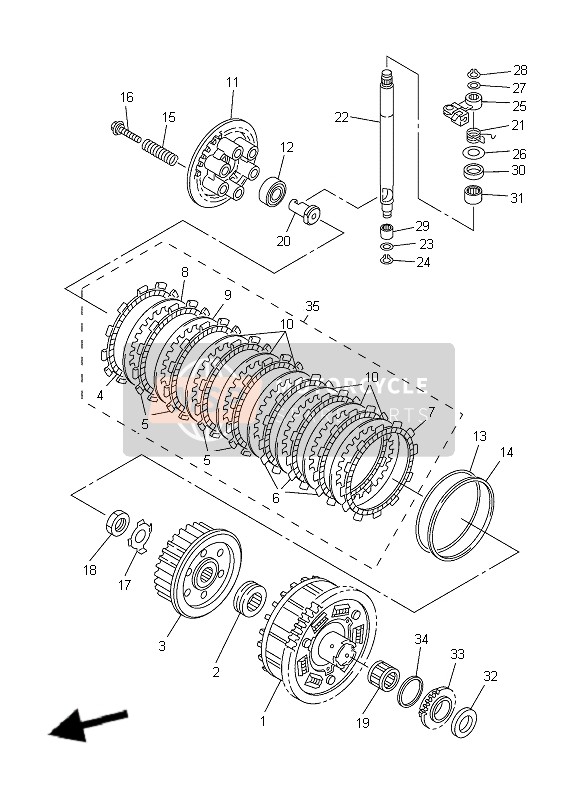 Yamaha FZS1000-S FAZER 2004 Clutch for a 2004 Yamaha FZS1000-S FAZER