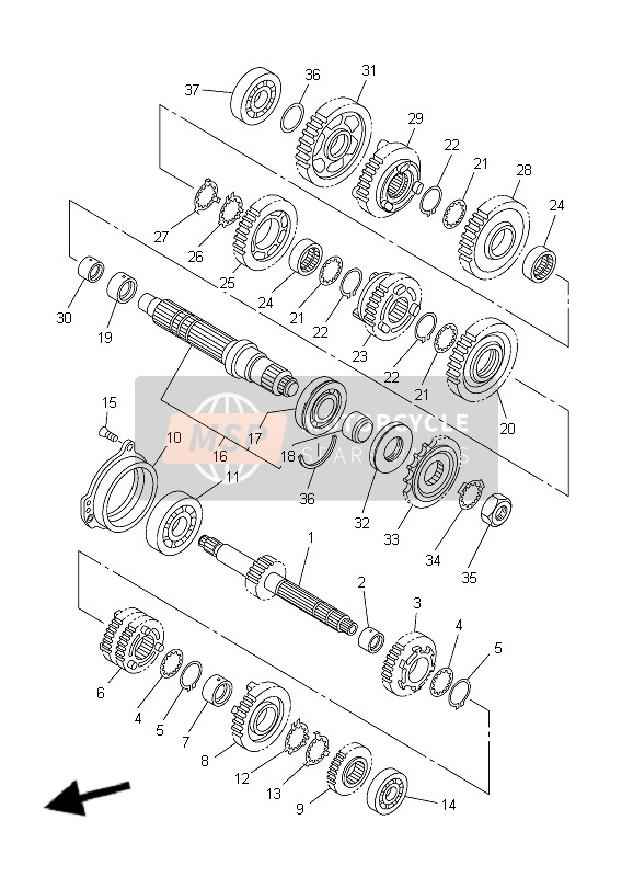 Yamaha FZS1000-S FAZER 2004 Transmission for a 2004 Yamaha FZS1000-S FAZER