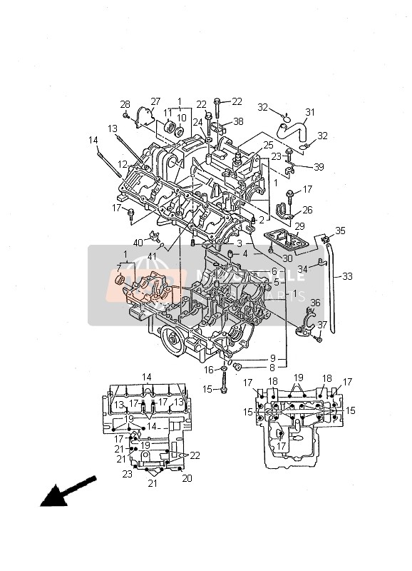 Yamaha FZS600 2000 Crankcase for a 2000 Yamaha FZS600