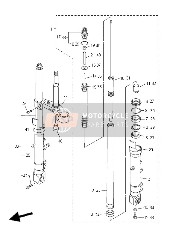 4TX23135B000, Coussinet,  Coulissan, Yamaha, 2