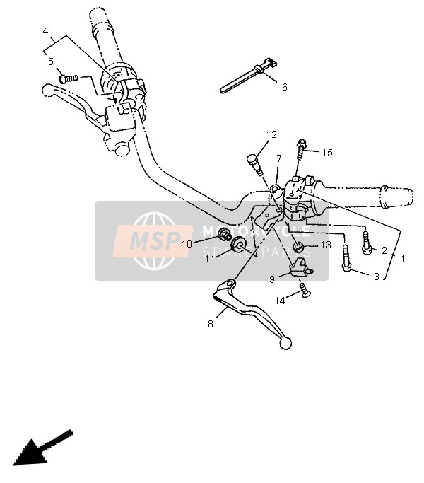 Yamaha TDM850 1996 Handle Switch & Lever for a 1996 Yamaha TDM850