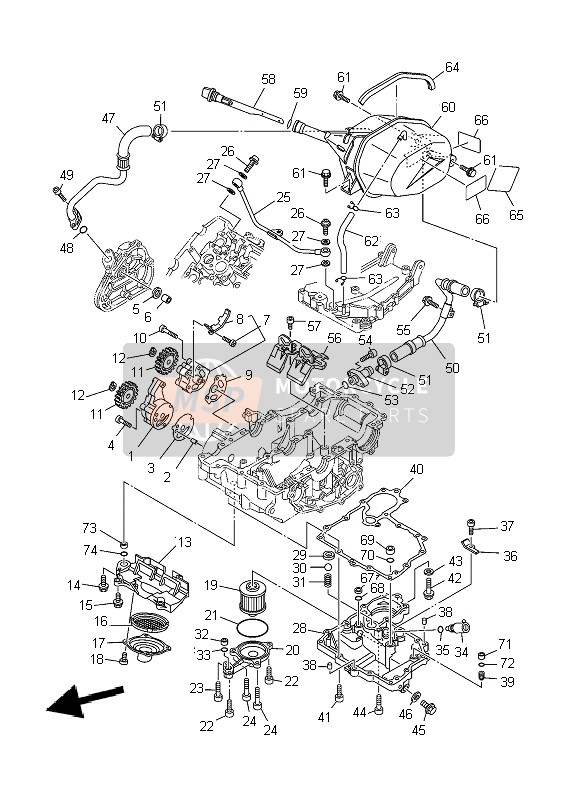 Yamaha TDM900 2004 Oil Pump for a 2004 Yamaha TDM900