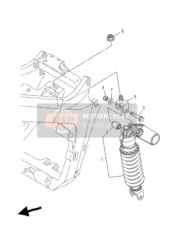 Yamaha TDM900 2004 Rear Suspension for a 2004 Yamaha TDM900