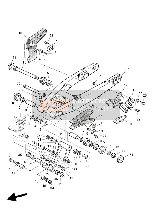 Yamaha TT600RE 2004 Rear Arm for a 2004 Yamaha TT600RE