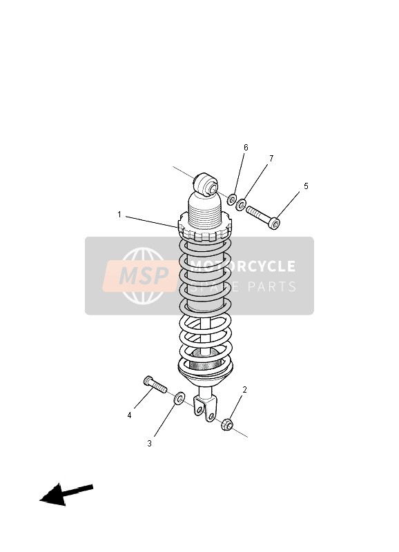 90109104G700, Bearing Bolt, Yamaha, 1