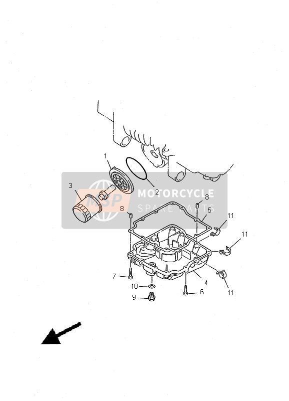 Yamaha XJ600S DIVERSION 2000 Pulitore Dell'Olio per un 2000 Yamaha XJ600S DIVERSION