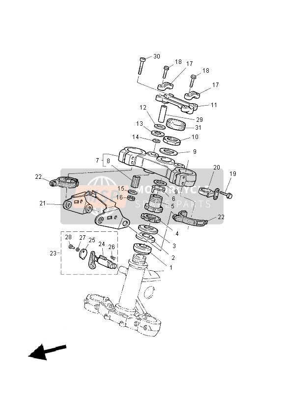 Yamaha TT600RE 2004 Steering for a 2004 Yamaha TT600RE