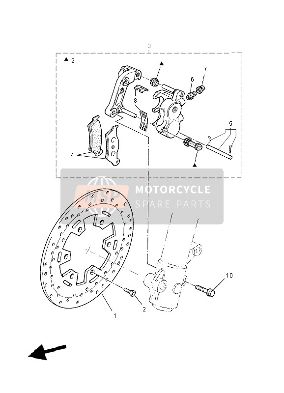 Yamaha TT600RE 2004 Front Brake for a 2004 Yamaha TT600RE