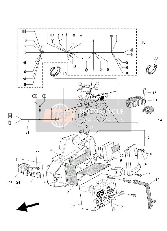 4J2821310100, Band, Battery, Yamaha, 0