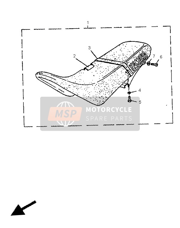 Yamaha TT600E 1996 Asiento para un 1996 Yamaha TT600E