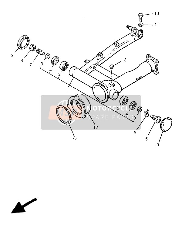 Yamaha V-MAX12 1996 Rear Arm for a 1996 Yamaha V-MAX12