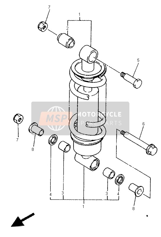 Yamaha XJ600N 1996 Rear Suspension for a 1996 Yamaha XJ600N