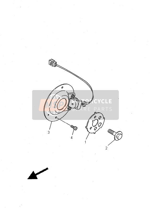 Yamaha XJ600S DIVERSION 2000 Bobine de détection & Gouverneur pour un 2000 Yamaha XJ600S DIVERSION