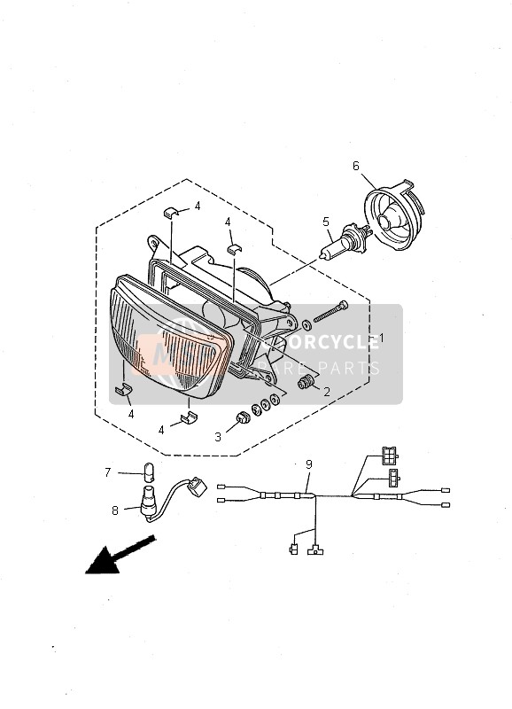 Yamaha XJ600S DIVERSION 2000 Faro per un 2000 Yamaha XJ600S DIVERSION