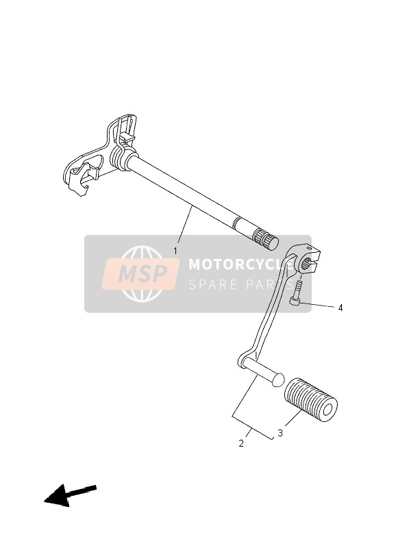 Yamaha XT660R 2004 Shift Shaft for a 2004 Yamaha XT660R