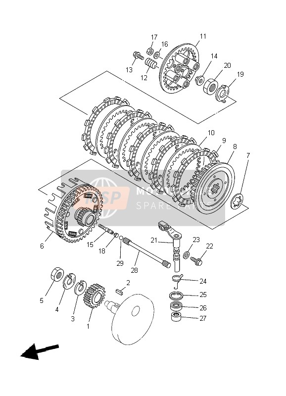 Yamaha XVS250 2004 Clutch for a 2004 Yamaha XVS250