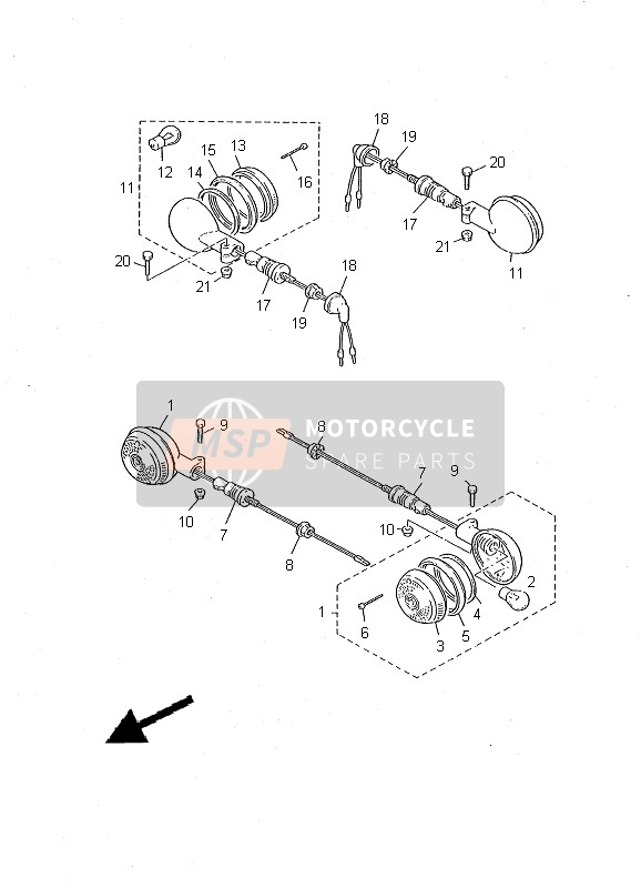 Yamaha XVS250 2004 Flasher Light for a 2004 Yamaha XVS250