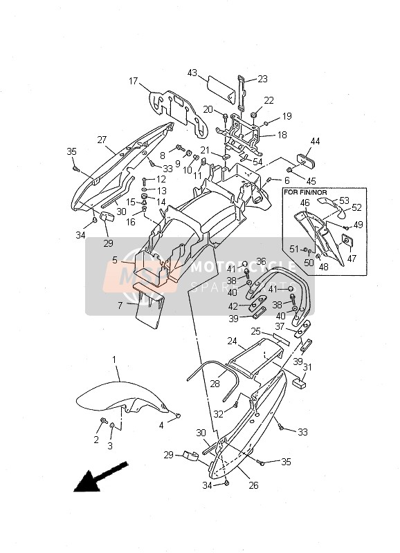 Yamaha FZS600 2000 Aile pour un 2000 Yamaha FZS600