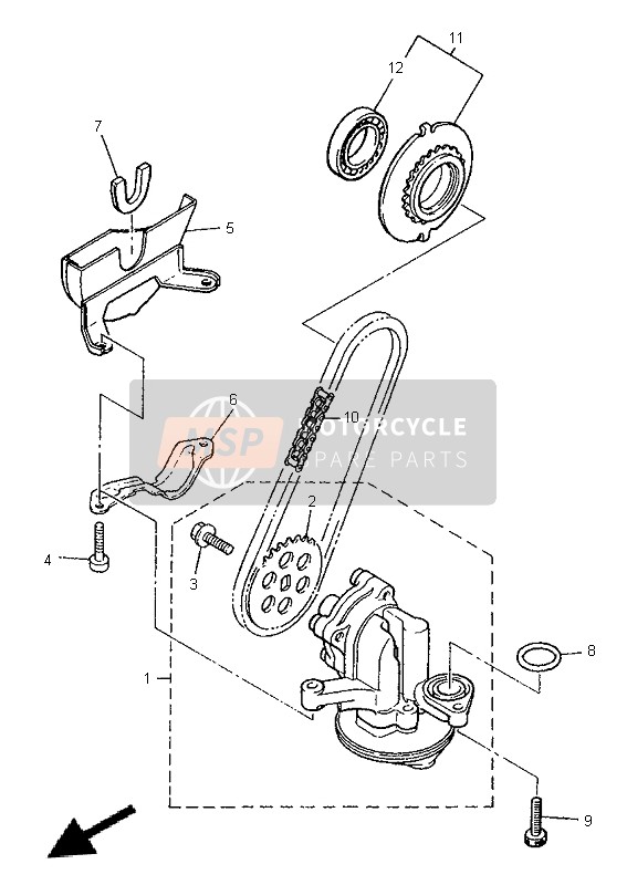 Yamaha XJ900S DIVERSION 1996 Oil Pump for a 1996 Yamaha XJ900S DIVERSION