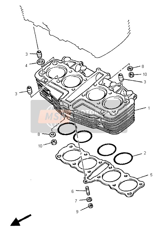 Yamaha XJR1200 1996 Cylinder for a 1996 Yamaha XJR1200