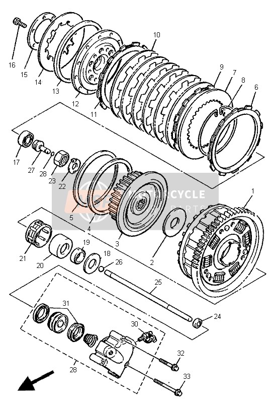 Yamaha XJR1200 1996 Clutch for a 1996 Yamaha XJR1200