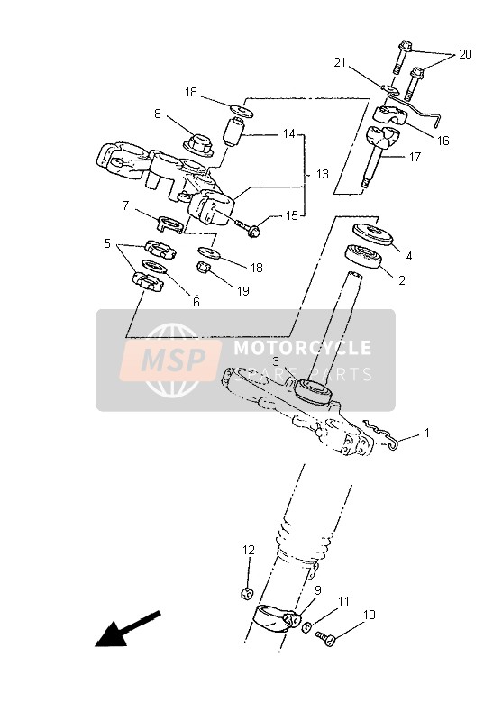 Yamaha XT600E 1996 Steering for a 1996 Yamaha XT600E