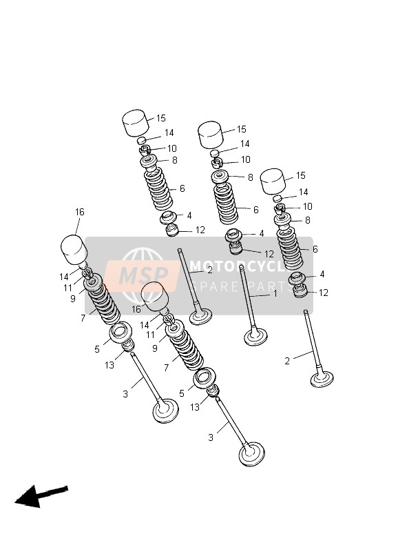 5VY121170000, Butee De Ressort De, Yamaha, 2