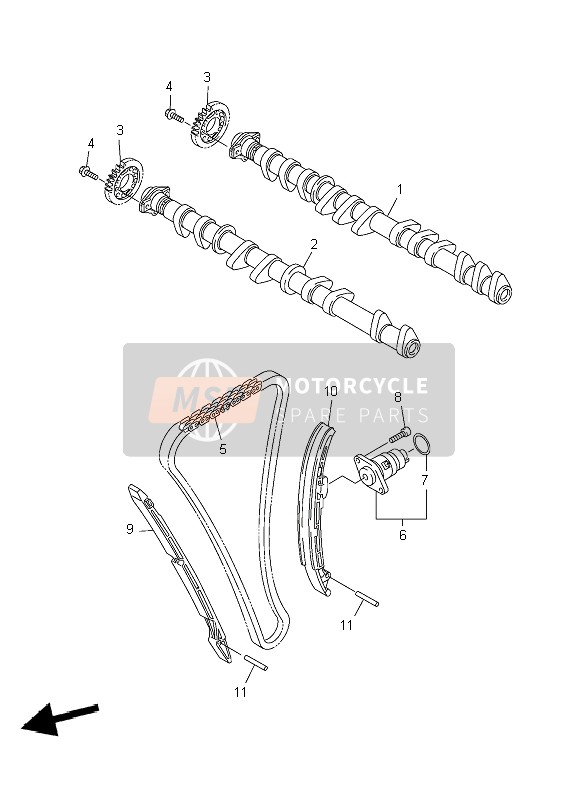 Yamaha YZF-R1 2004 Camshaft & Chain for a 2004 Yamaha YZF-R1