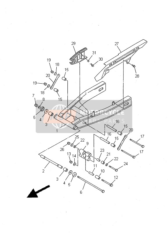 Yamaha FZS600 2000 Rear Arm for a 2000 Yamaha FZS600