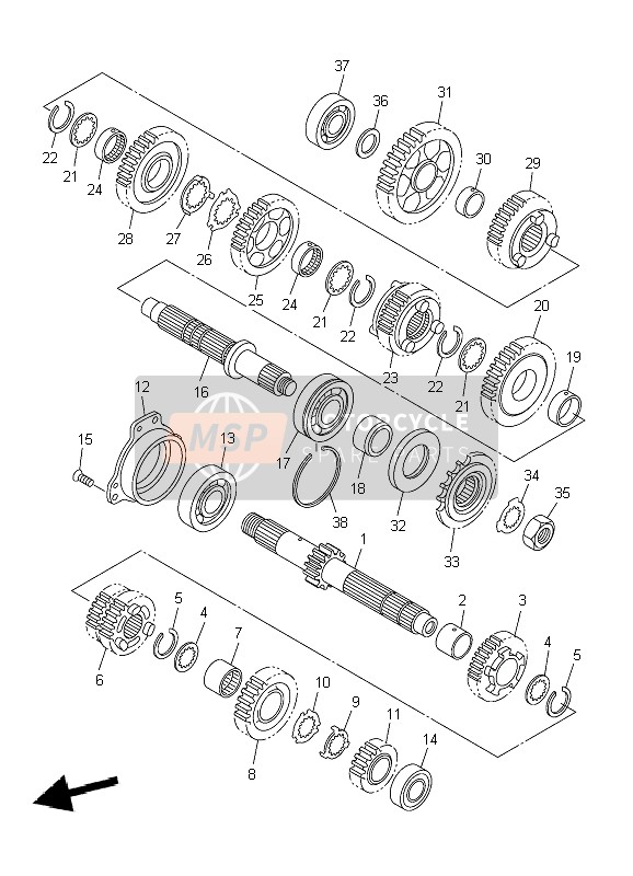 Yamaha YZF-R6 2004 Transmission pour un 2004 Yamaha YZF-R6